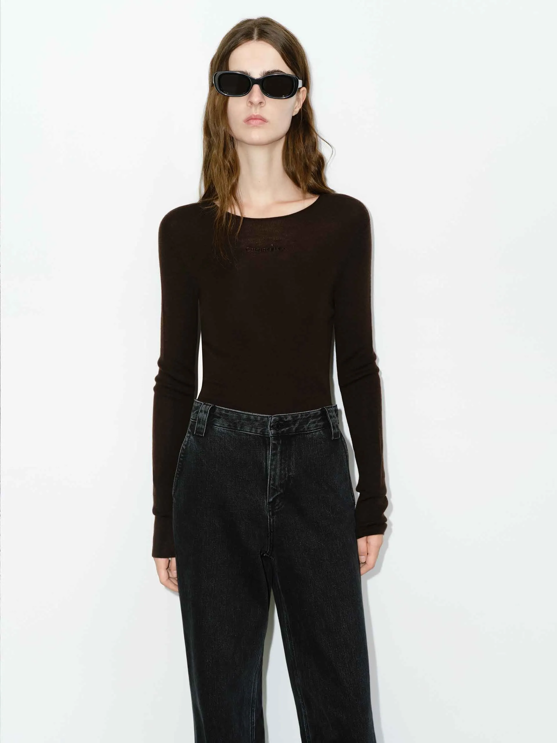 Lightweight Knit Fitted Merino Wool Sweater