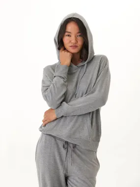 Adjustable Hem Lock System Odor Resistant Madge Feather Fleece Pullover Hoodie