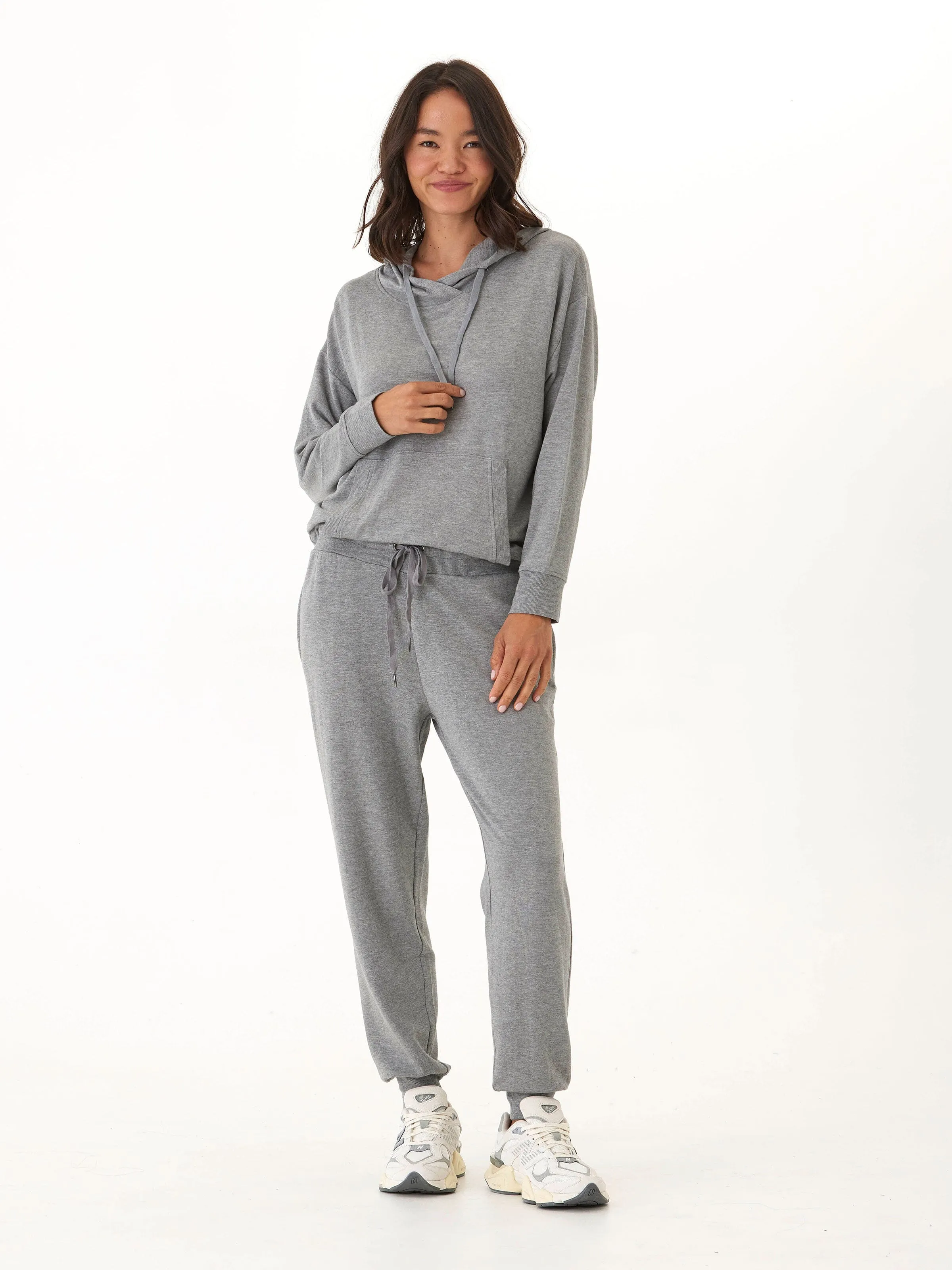 Cold Outfit Multi Pocket Madge Feather Fleece Pullover Hoodie