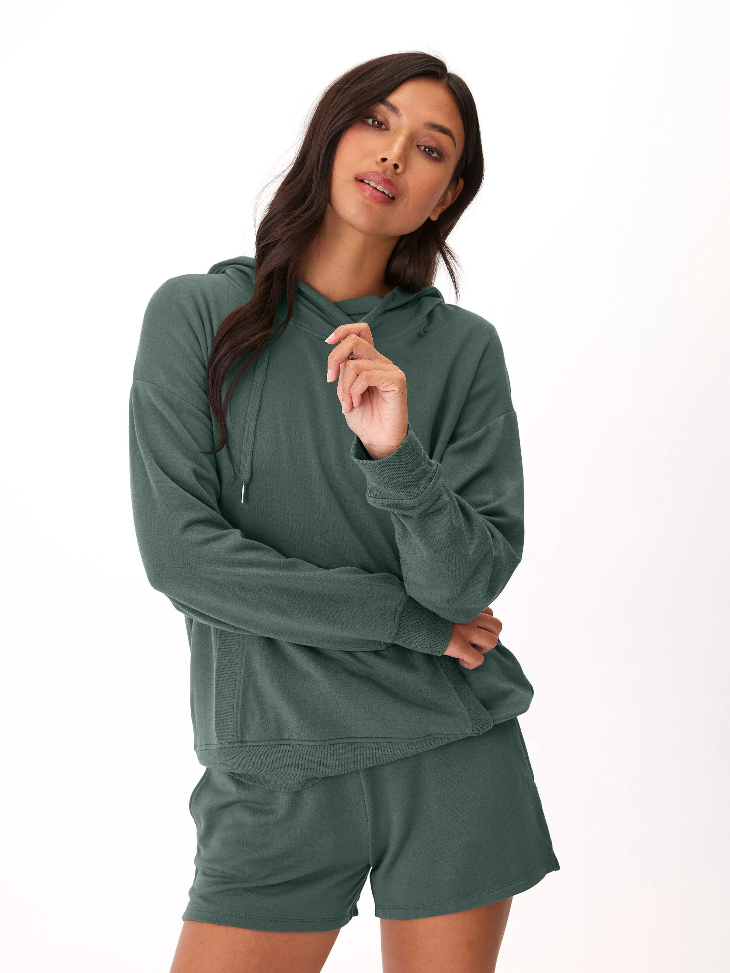 Madge Feather Fleece Pullover Hoodie VentilatedBackPanel Timeless Piece