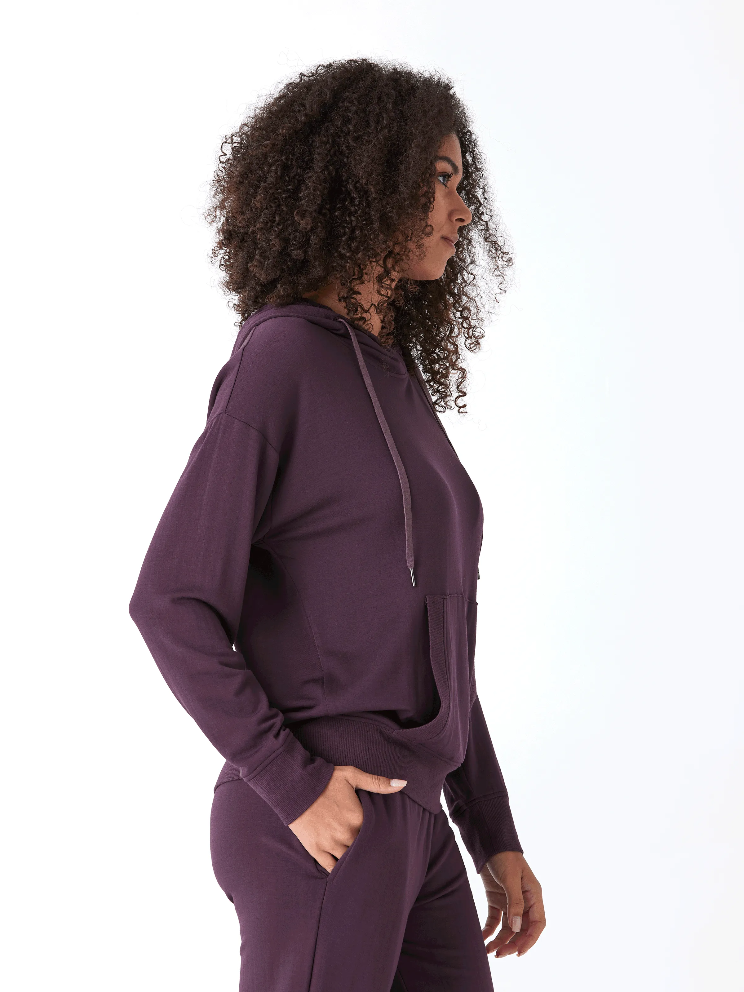 Reinforced Elbows Madge Feather Fleece Pullover Hoodie