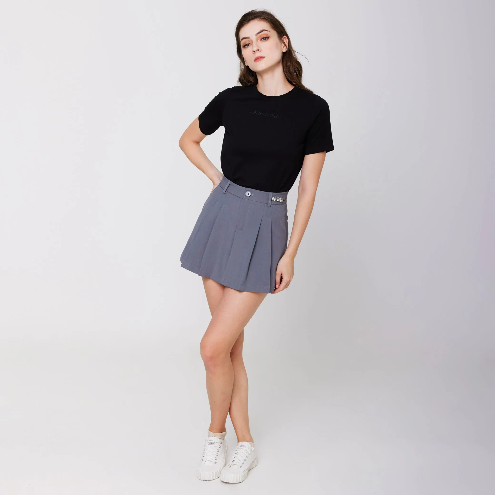 Removable Belt MAG Pleated Skort