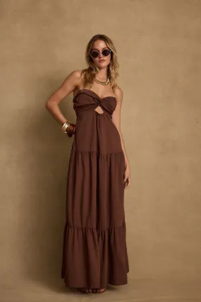 Mara Mocha Maxi Dress Coastal Soft