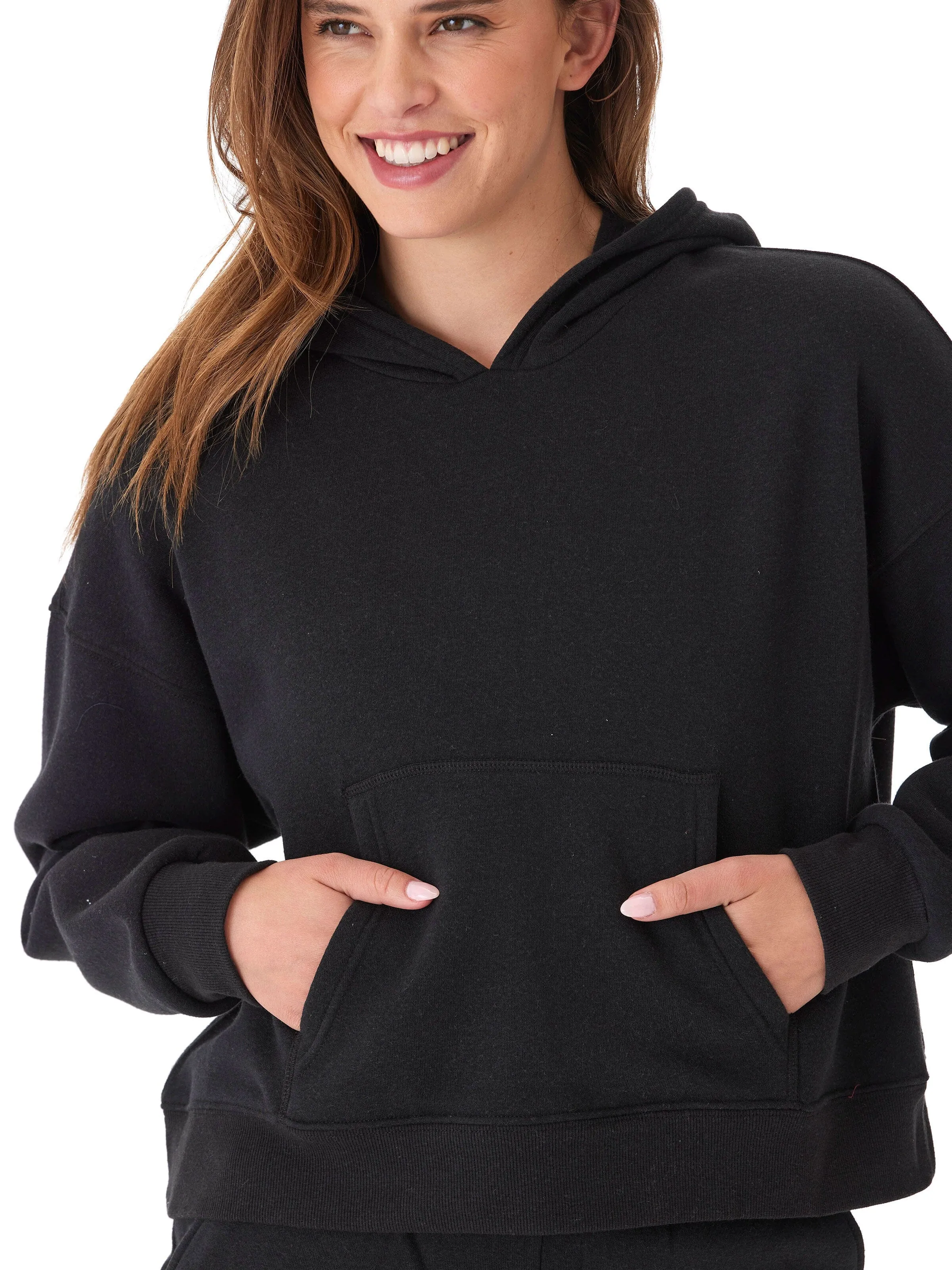 Marcellina Triblend Fleece Pullover Hoodie Dynamic Compression Fit Adaptive Layering System