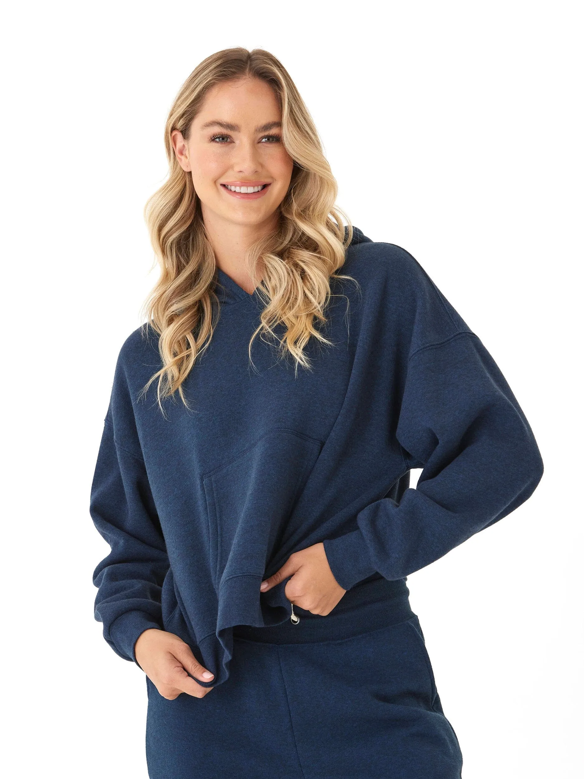 Marcellina Triblend Fleece Pullover Hoodie Casual Fit Layer