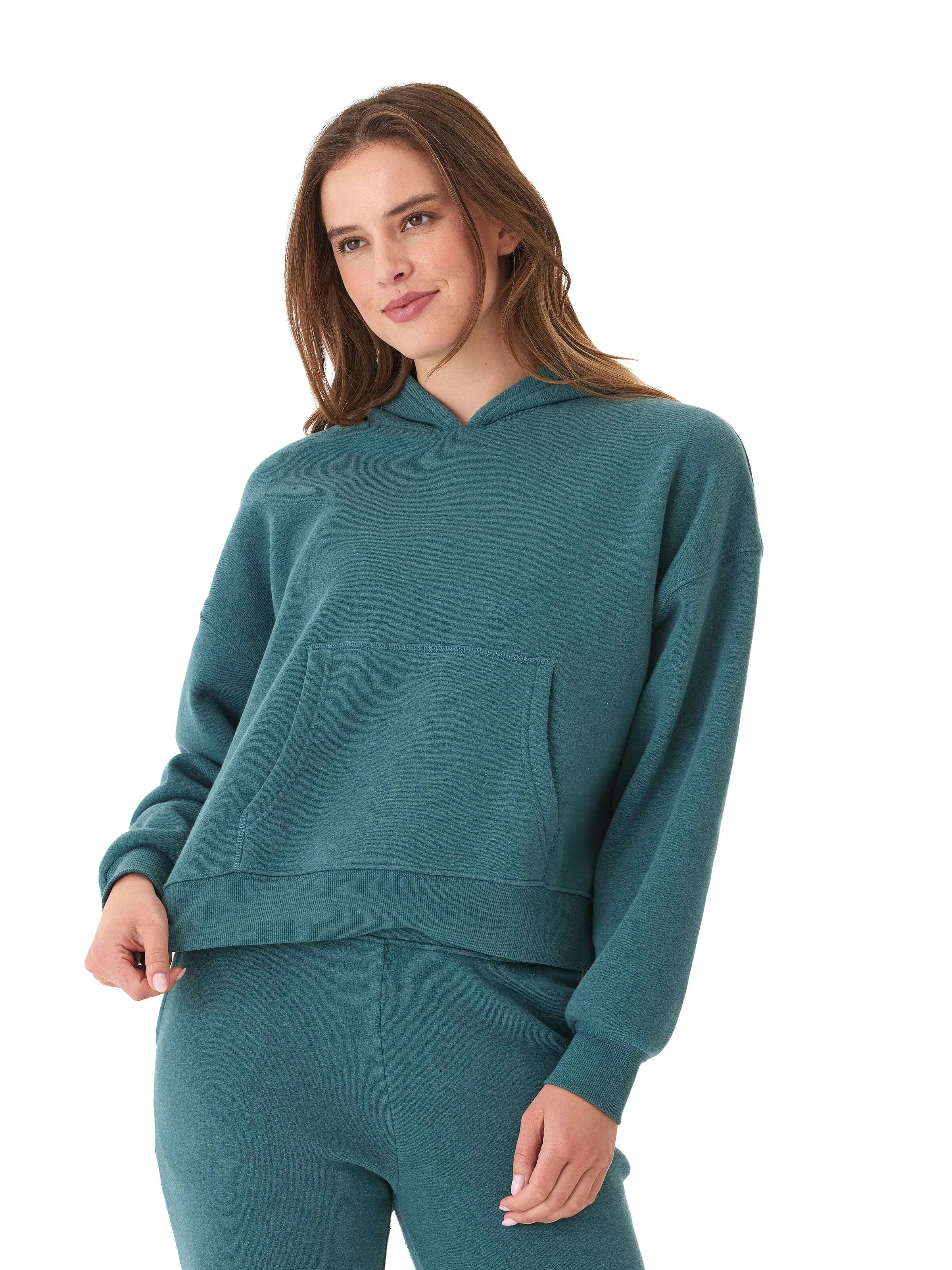 Noise Reduced Fastener System Marcellina Triblend Fleece Pullover Hoodie