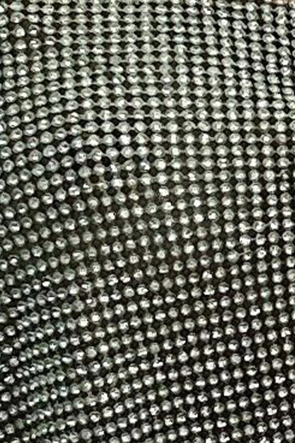 Marine Green Rhinestone Chainmail Tank Multi Panel Construction