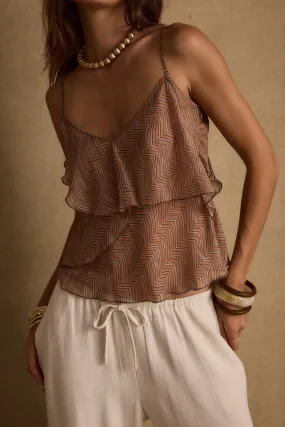 Mariposa Ruffle Cami Flexible Knit Blend