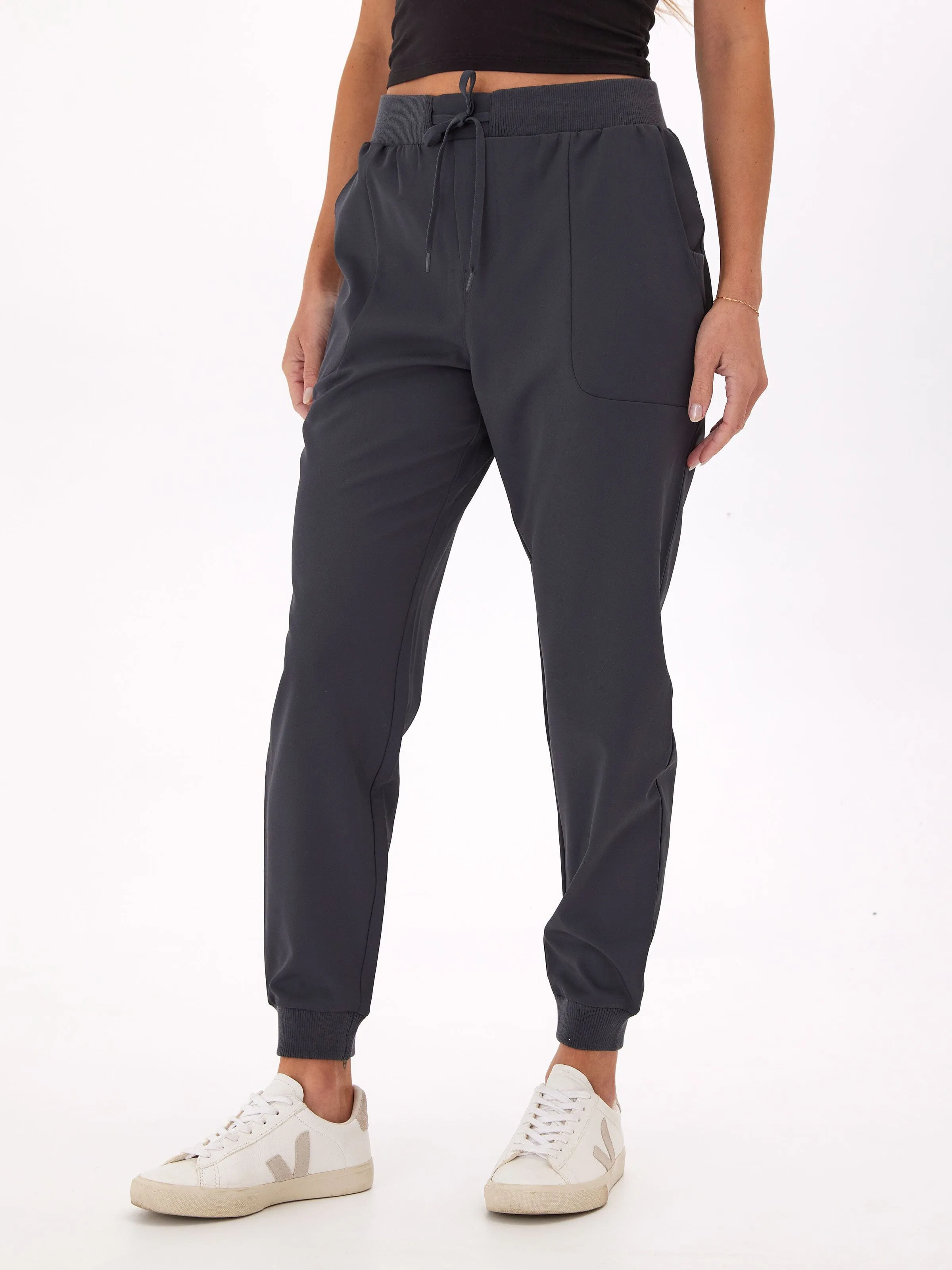 Marjorie Performance Woven Jogger Straight Leg Moisture wicking