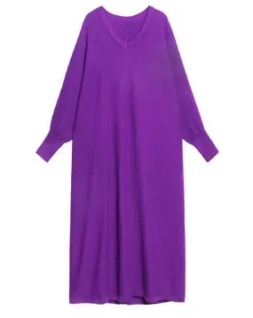 Minimalist feel Classic Layering Maxi Sweater Dress