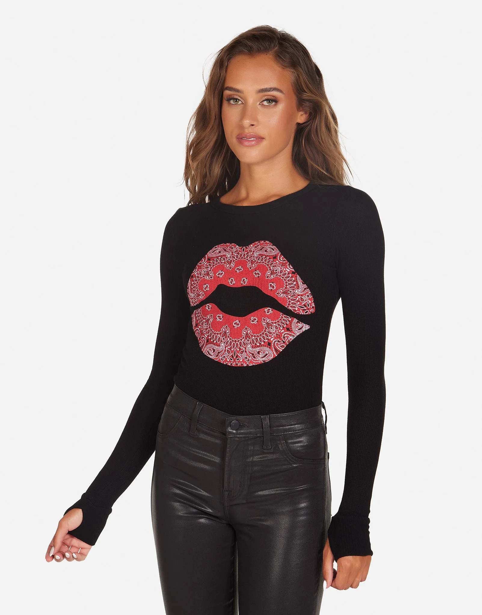 McKinley Bandana Lip Fruit Embroidered