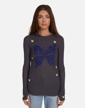McKinley Neon Peace Love Butterflies Style - conscious