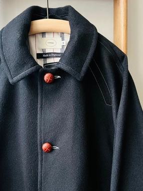 Lightweight Comfort Melton Wool Field Jacket / Black Loaden