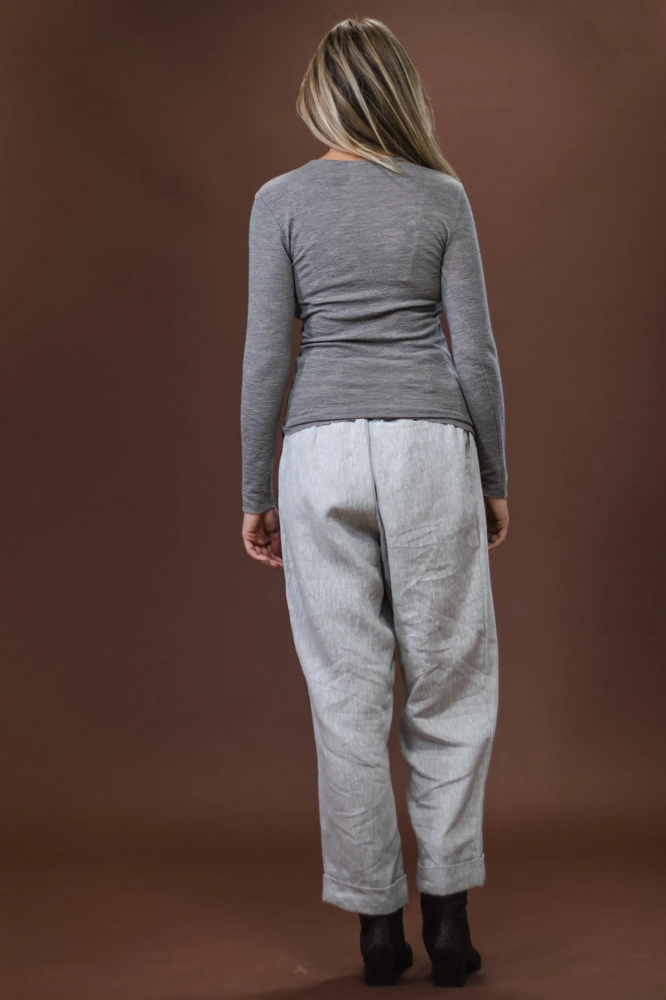 Merino Crew Neck | Elephant Melange Multi Layer Insulation