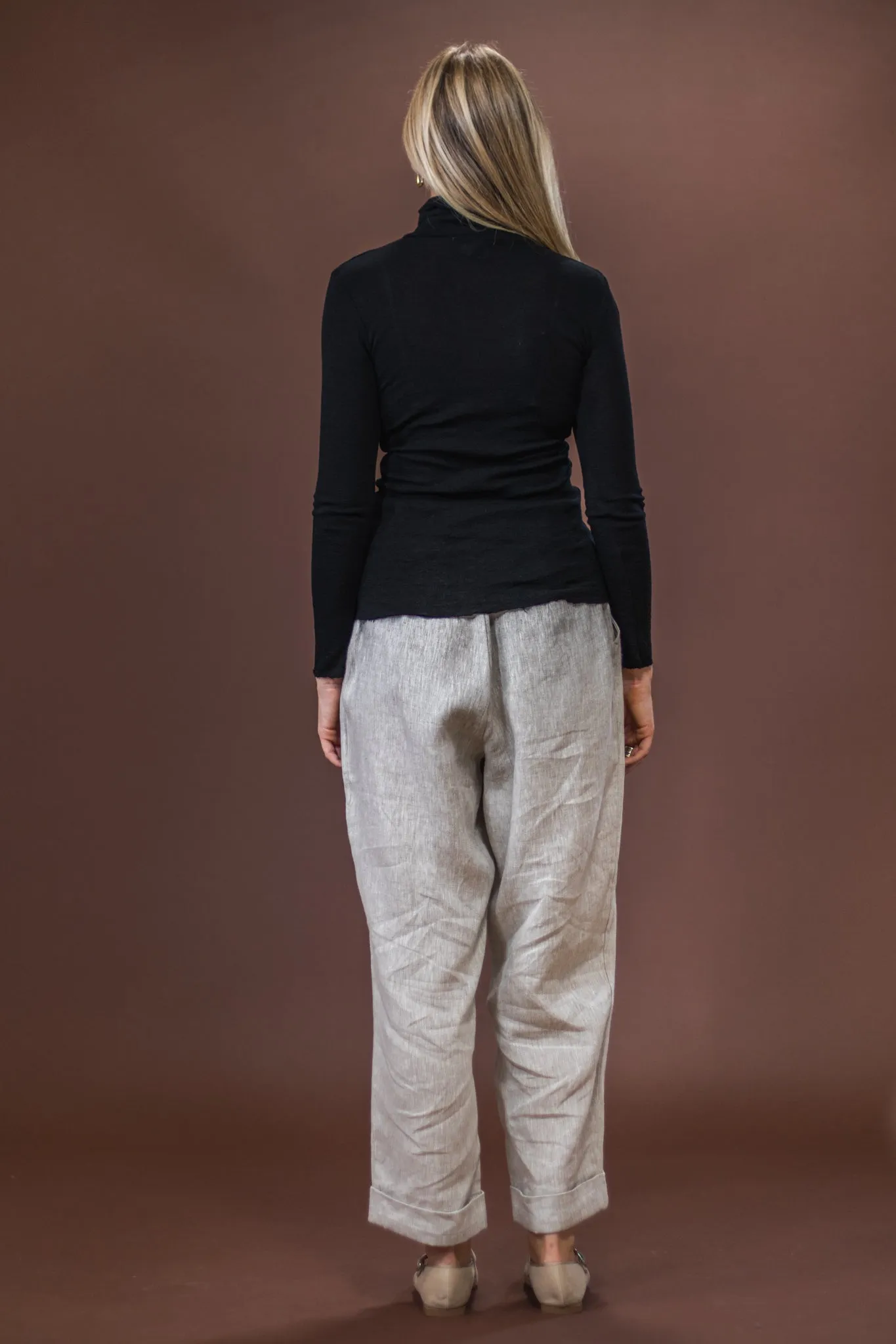 Snug & Stylish Double Layered Knit Merino Roll Neck | Black