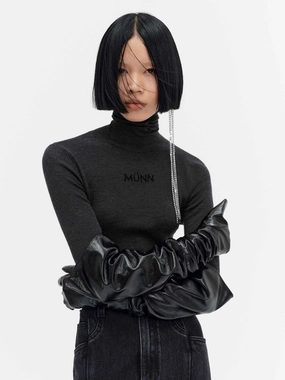Merino Wool Turtleneck Top All Time