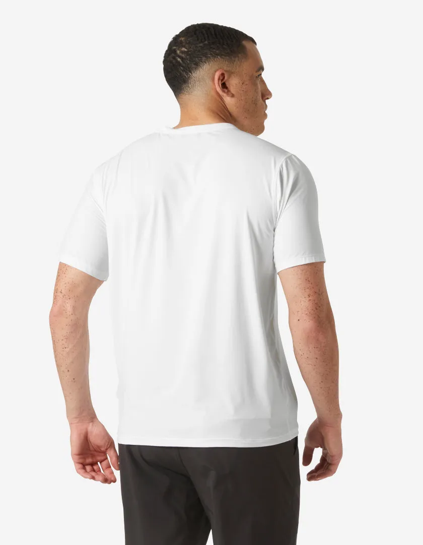 Flexible Material Compact Weave Fabric SHINE SOLEN T-SHIRT, White