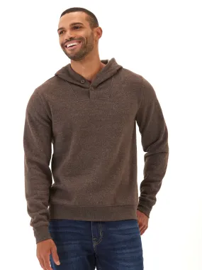 Adjustable Cuff System Eco Friendly Production Kieran Triblend Fleece Henley Hoodie