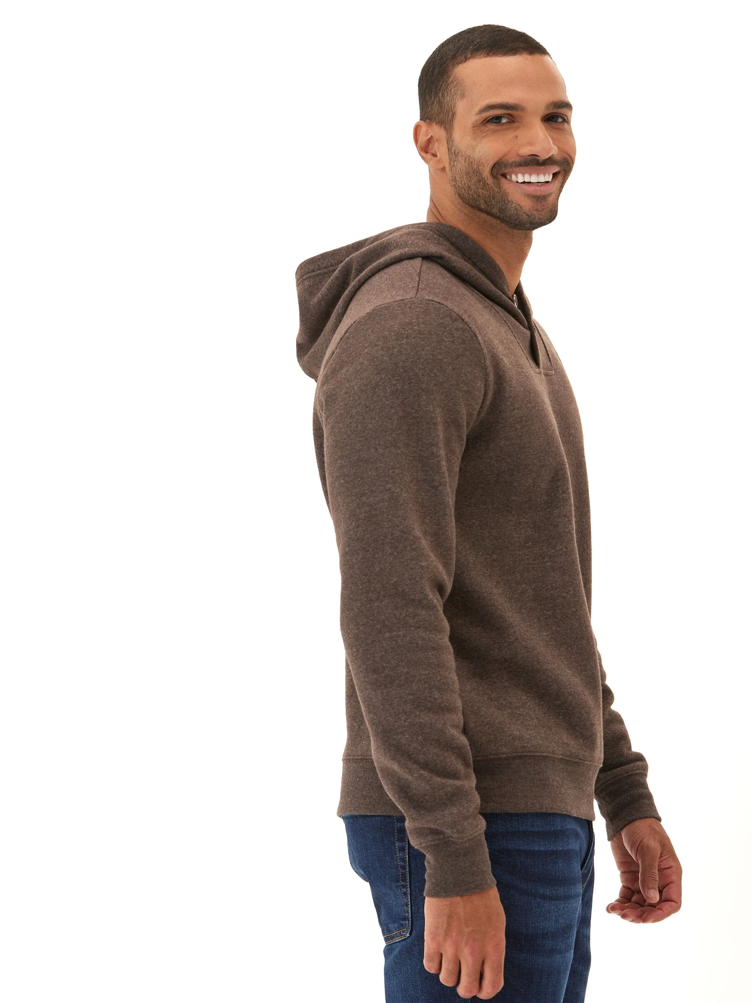 Simple Layers Kieran Triblend Fleece Henley Hoodie