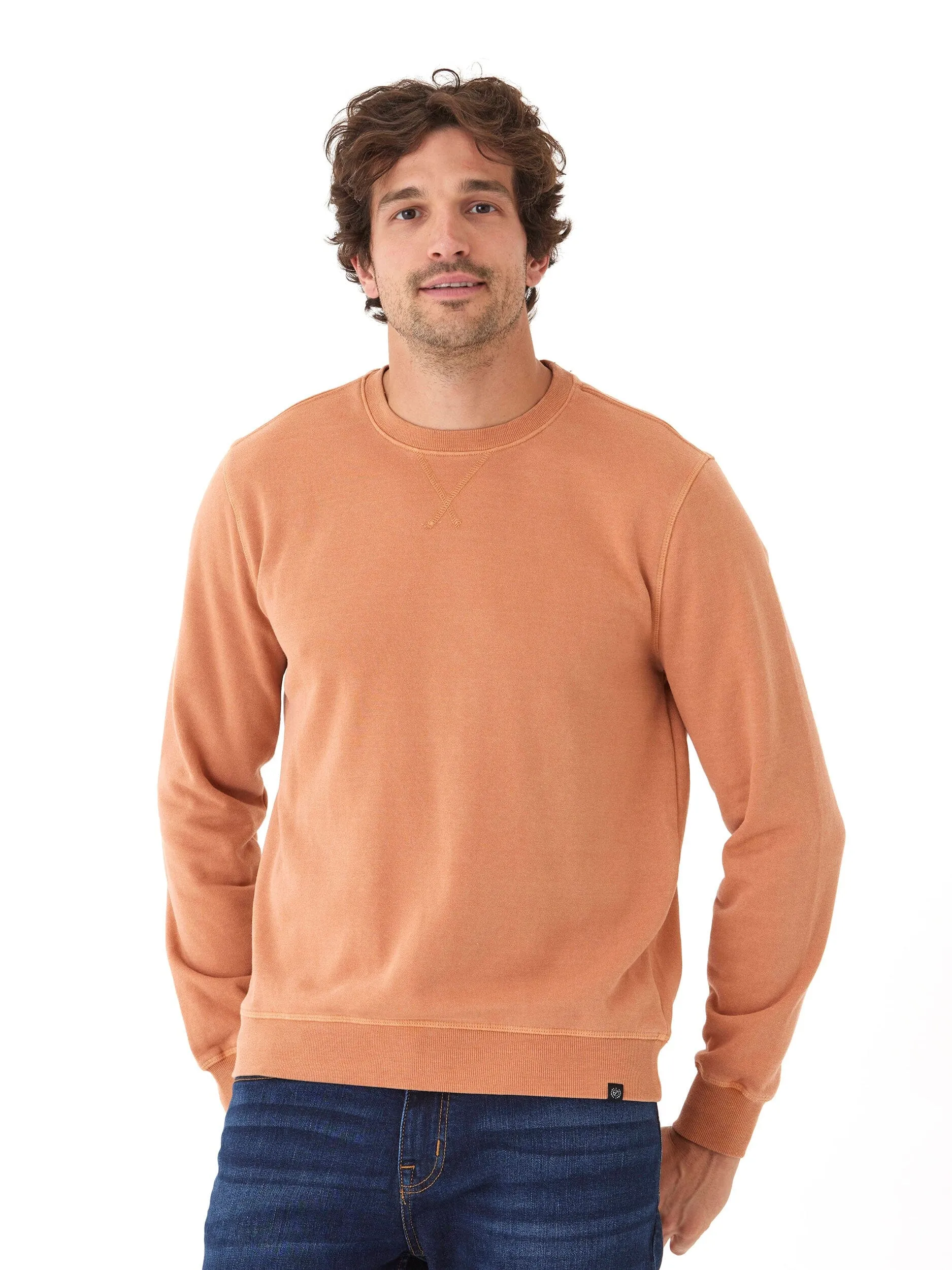 All Day Comfort Design Mineral Wash Fleece Crew