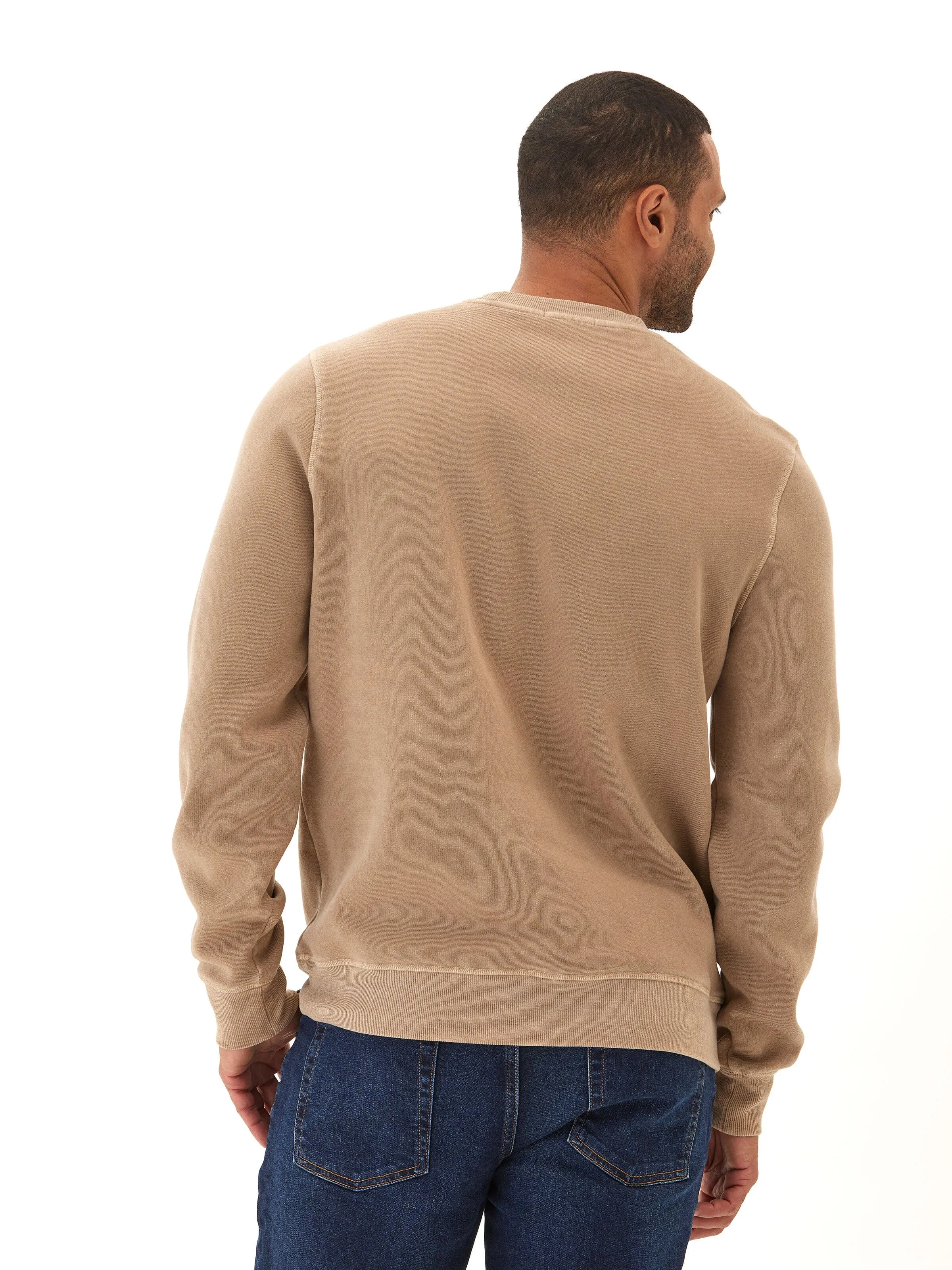 Mineral Wash Graphic Fleece Crew Eco Friendly Material clean design