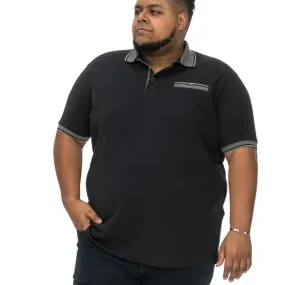 D555 Mens Ilkeston Big & Tall Short Sleeve Polo Shirt Herringbone Texture