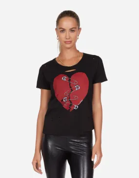 monochromatic Myra Safety Pin Heart