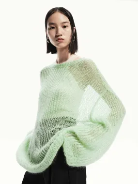 Breathable Fit Wear Cozy Hug Sheer Crochet knit Sweater