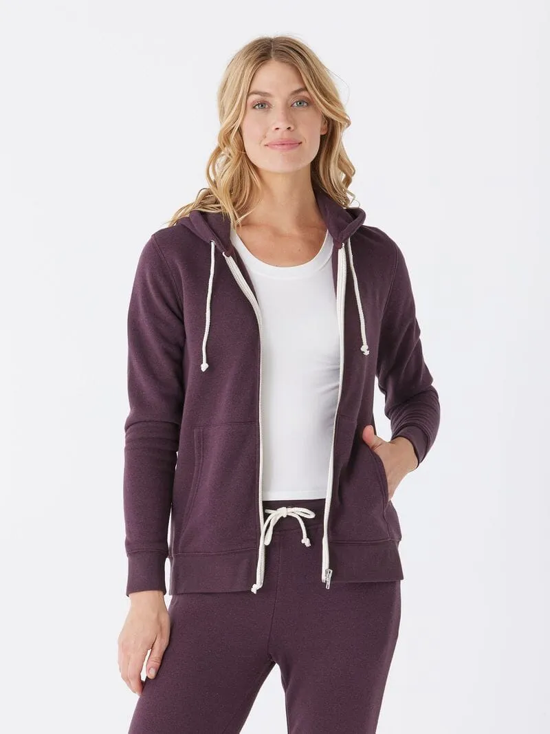 FullLengthZip EcoFriendly Dye Triblend Zip Hoodie