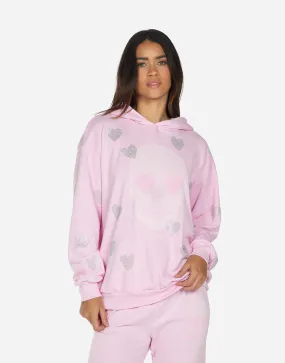 Snowy day Harmony Crystal Pink Peace Love Skull
