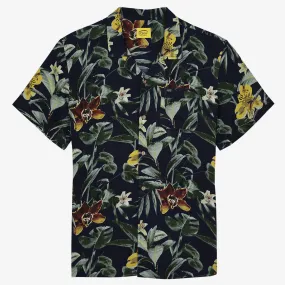 Breathable Underarm Vents Stretchable Fabric OXBOW Mens Coorea Short Sleeve Floral Hawaian Print Shirt