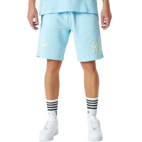 New Era New York Yankees MLB Pastel Elasticated Shorts - Blue SeamlessConstruction