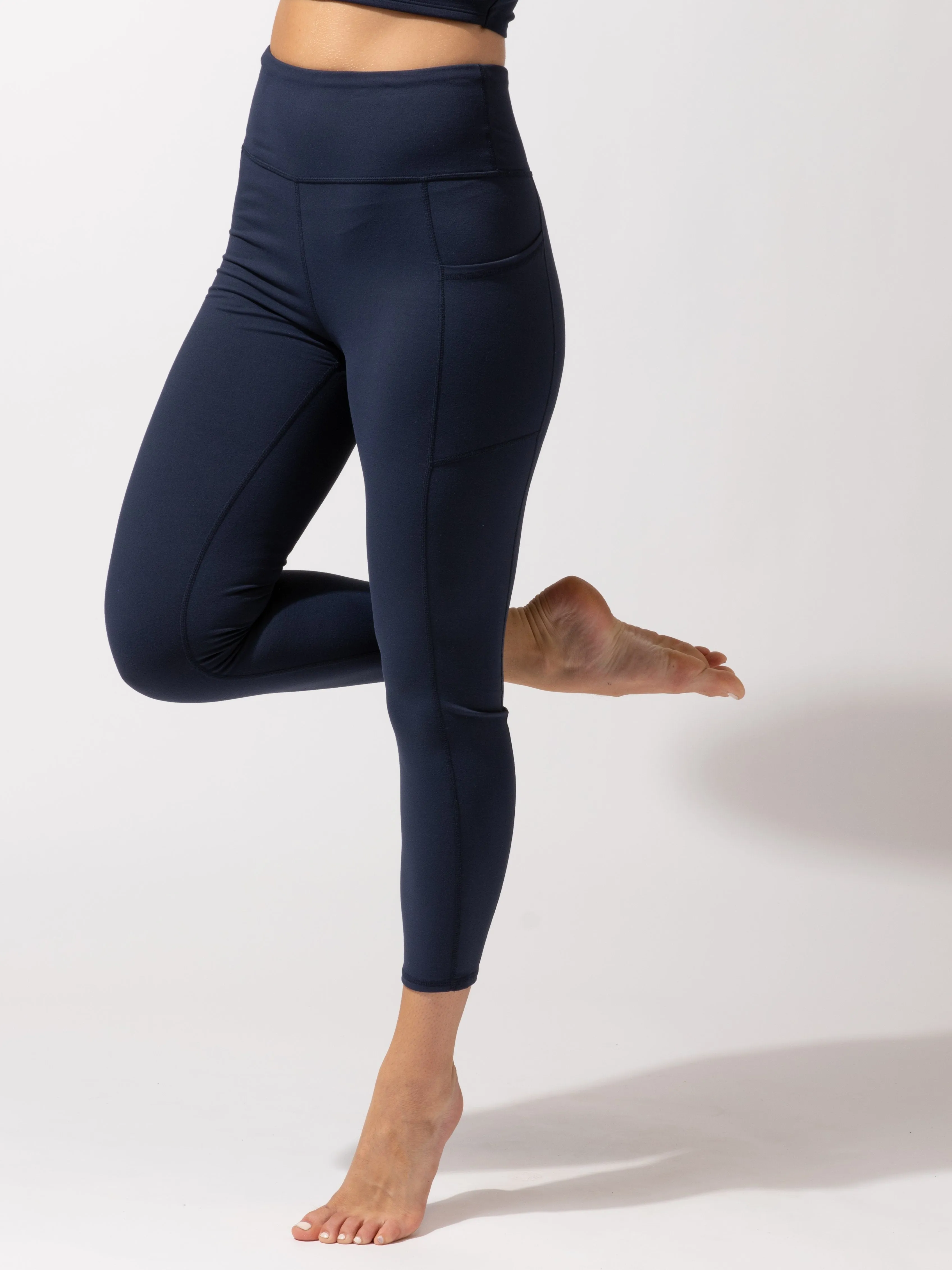 Monica Pocket High Rise 7/8 Legging 24" Power Mesh