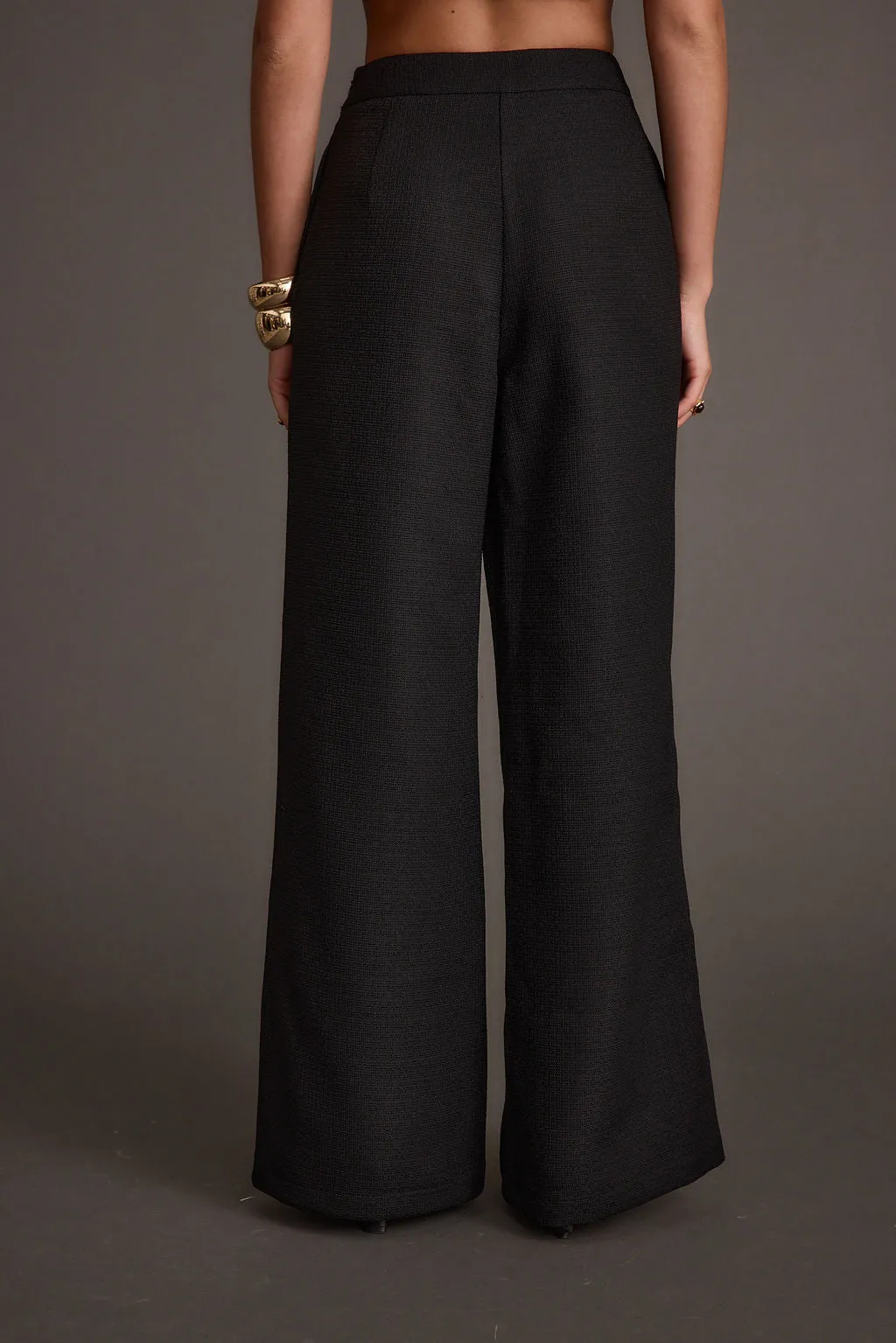 Montague Black Tailored Trousers Chic Wear Body Friendly