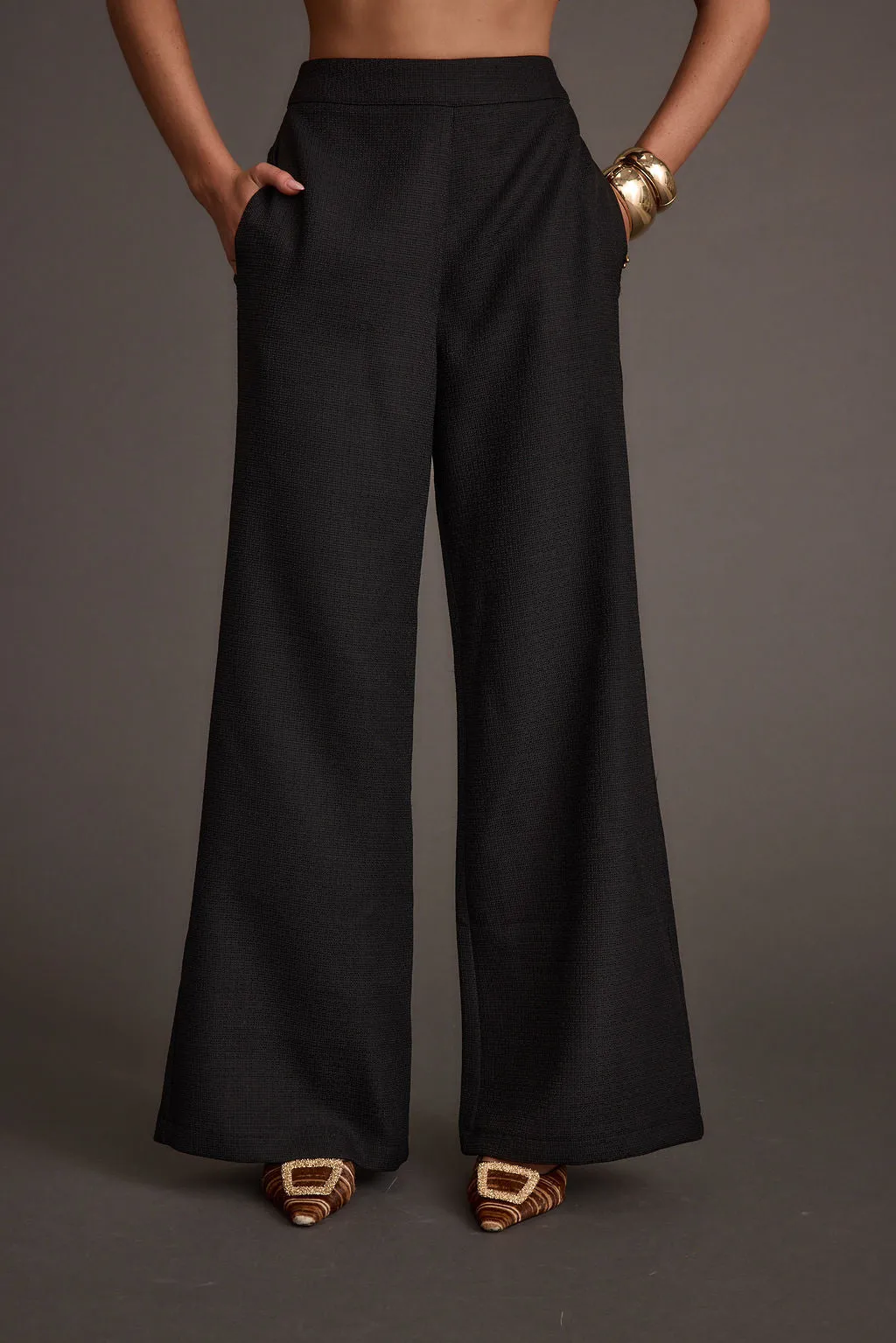 Sporty Comfort Fit Montague Black Tailored Trousers