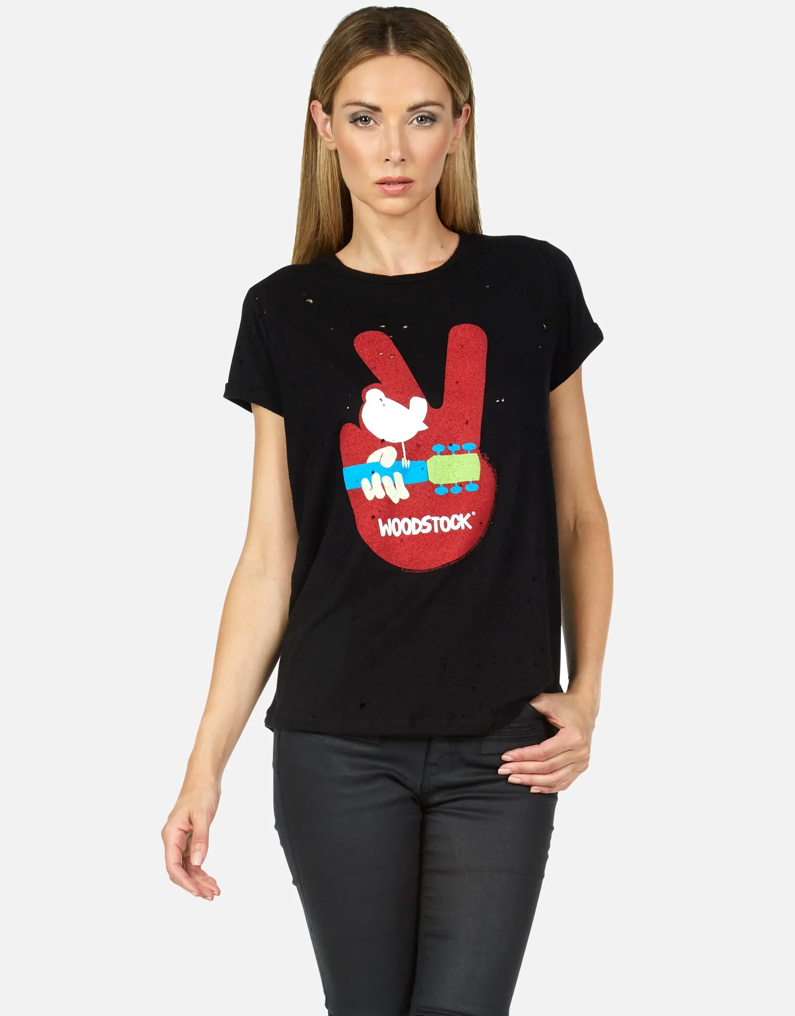 Bess Woodstock Peace Curved Hem