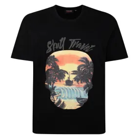 Relaxed Fit Shirt Lightweight Layering Option Espionage Mens Skull Travel Big & Tall Short Sleeve T-Shirt