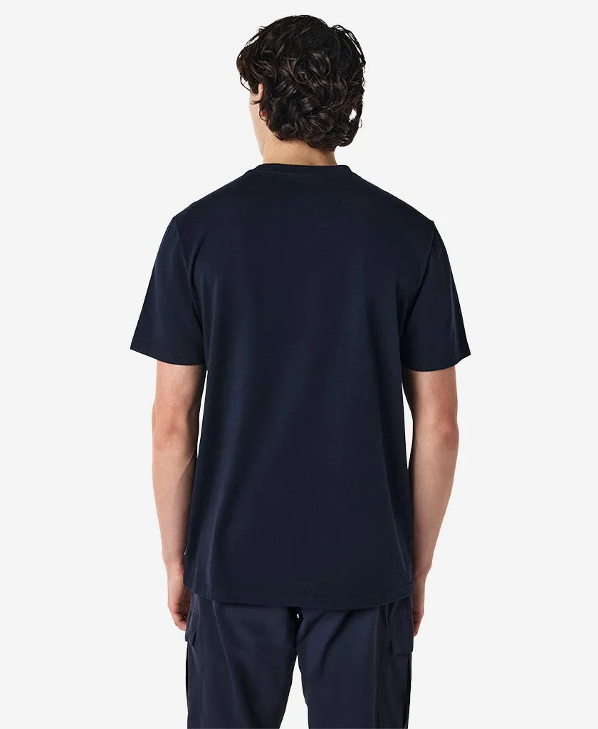 KEEL T-SHIRT, Navy Flex Fit Shoulder Construction