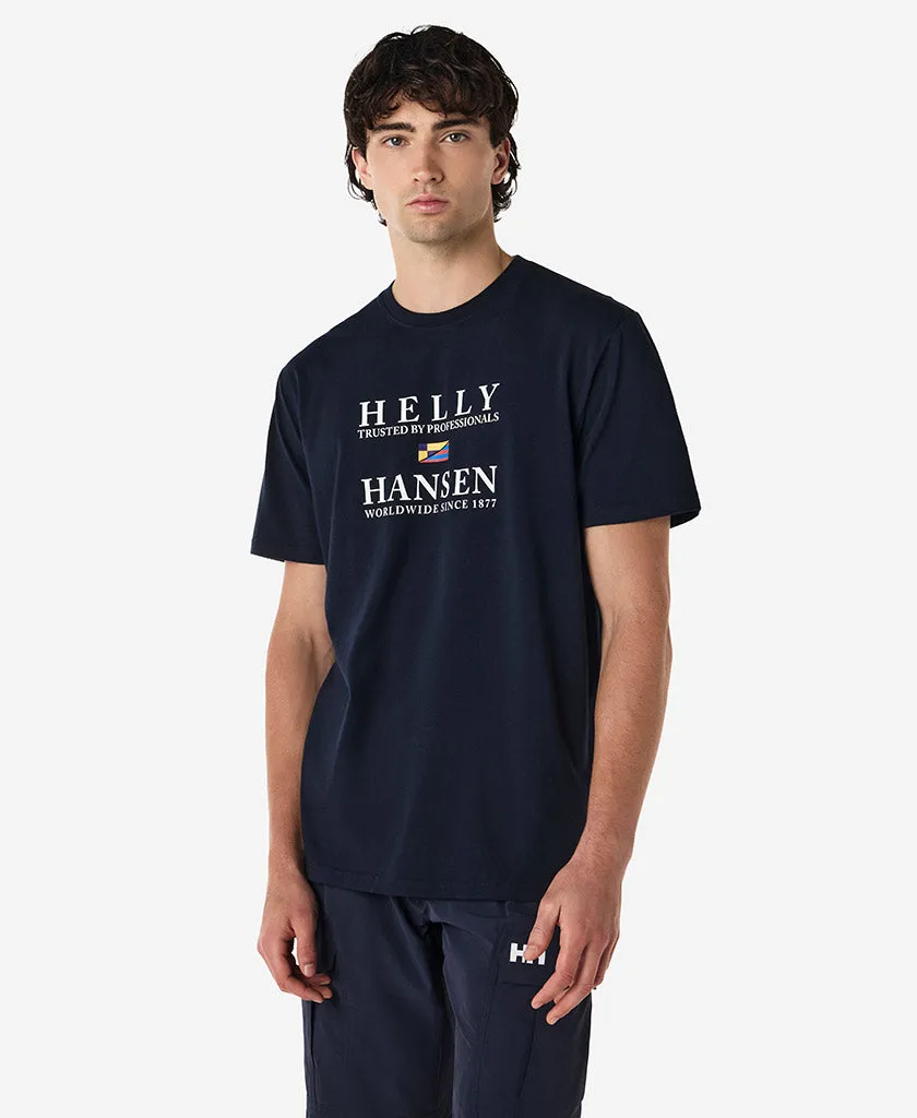KEEL T-SHIRT, Navy FourWayStretchFabric Layered Collar System