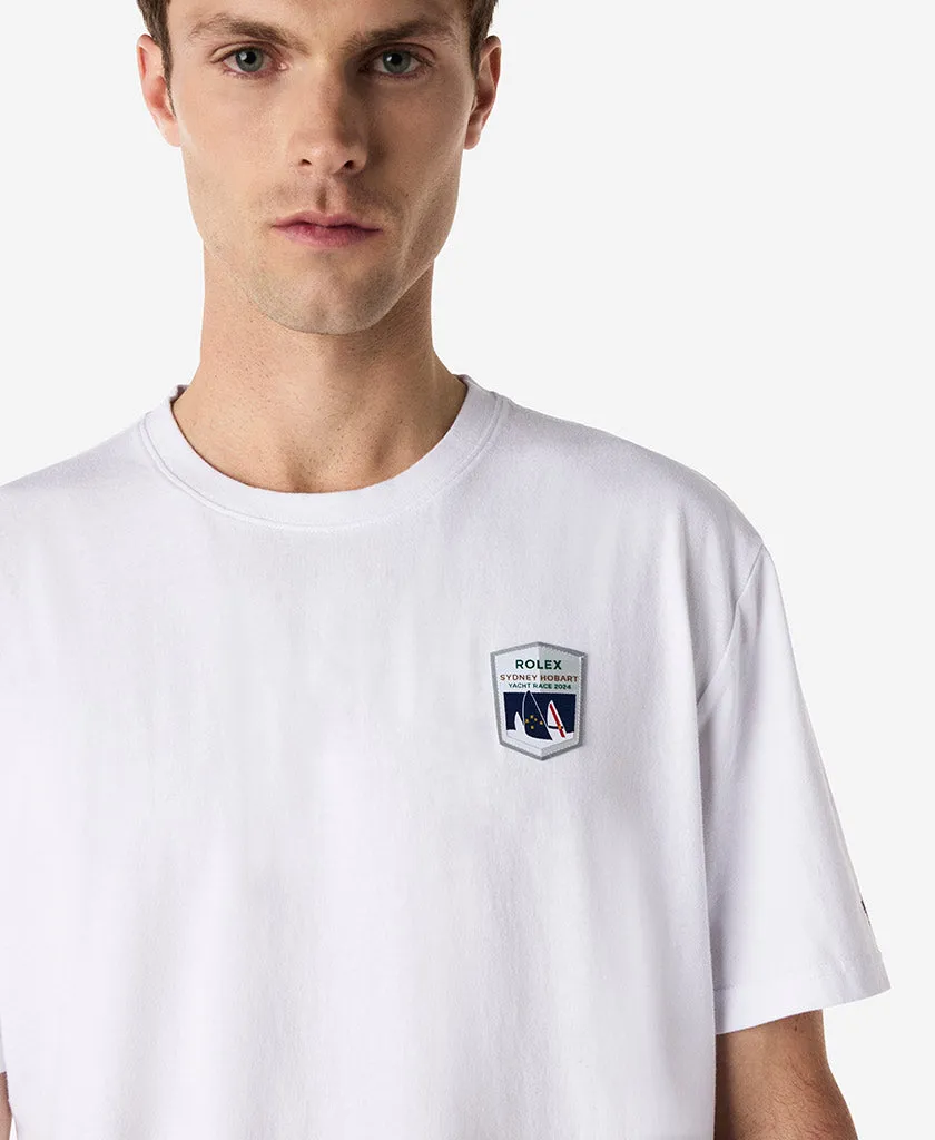 RACELINE T-SHIRT, White Easy Fit Adjustable Fit System