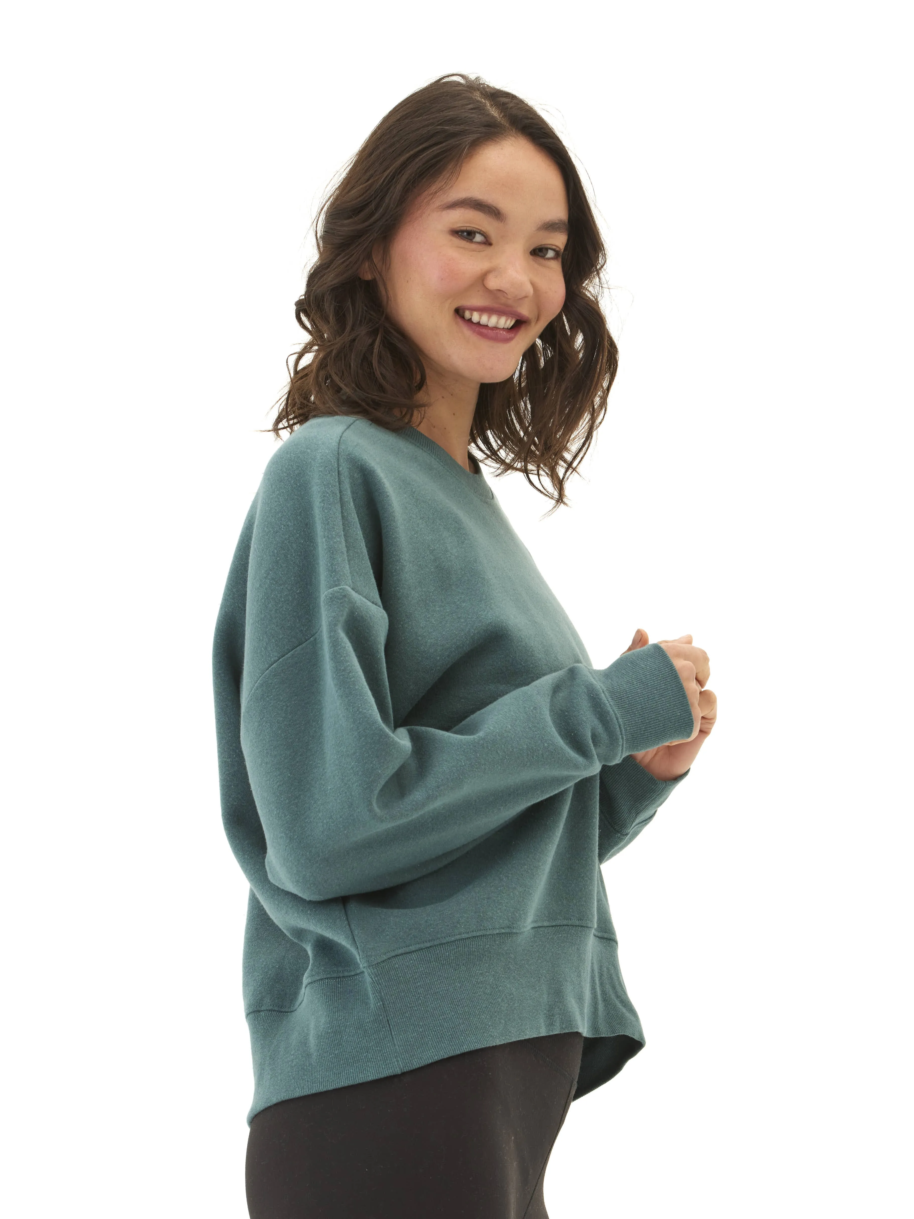 Seamless Knit Cuffs Naia Triblend Fleece Pullover