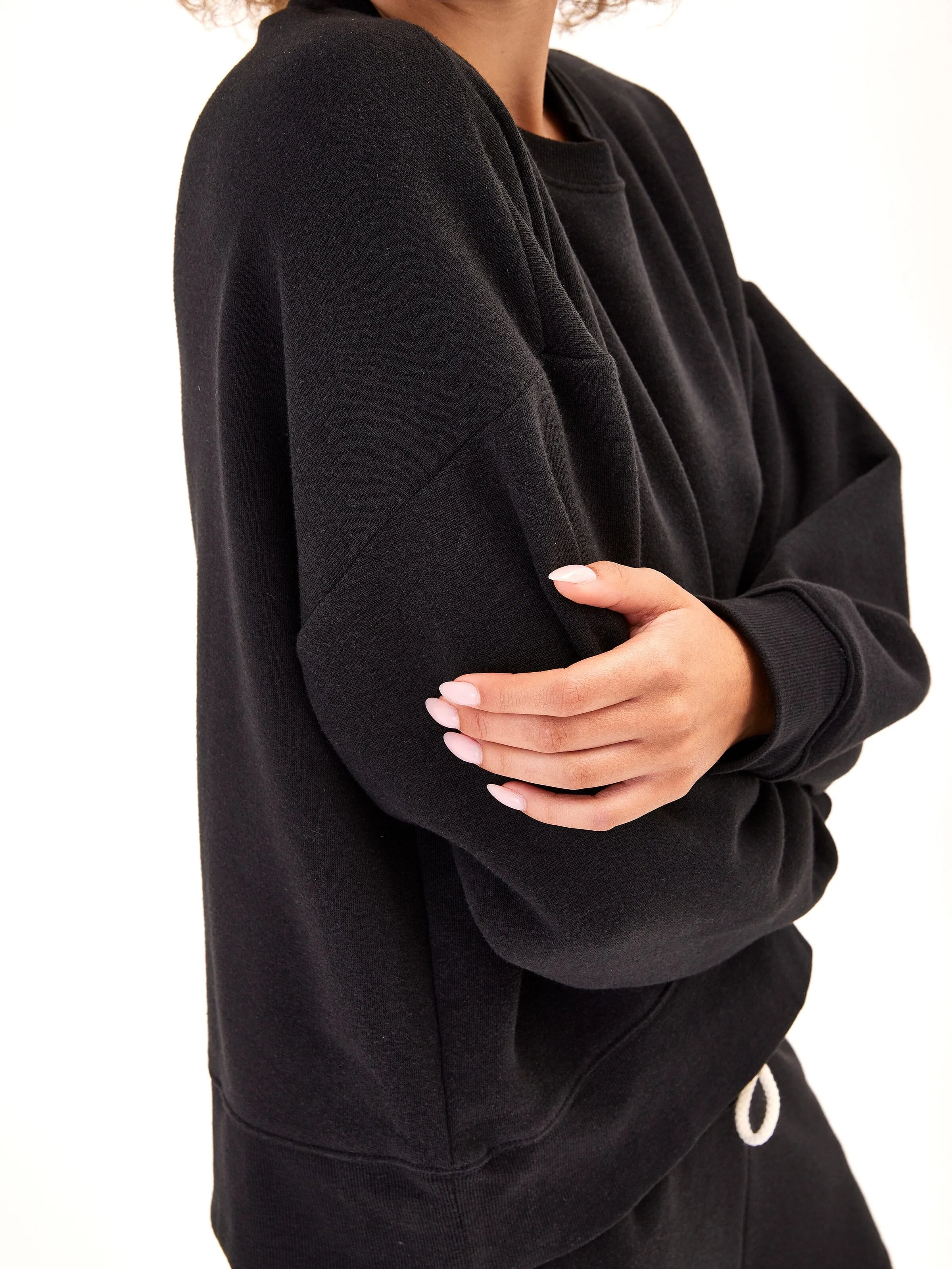 RecycledPolyester Minimal Aesthetic Naia Triblend Fleece Pullover