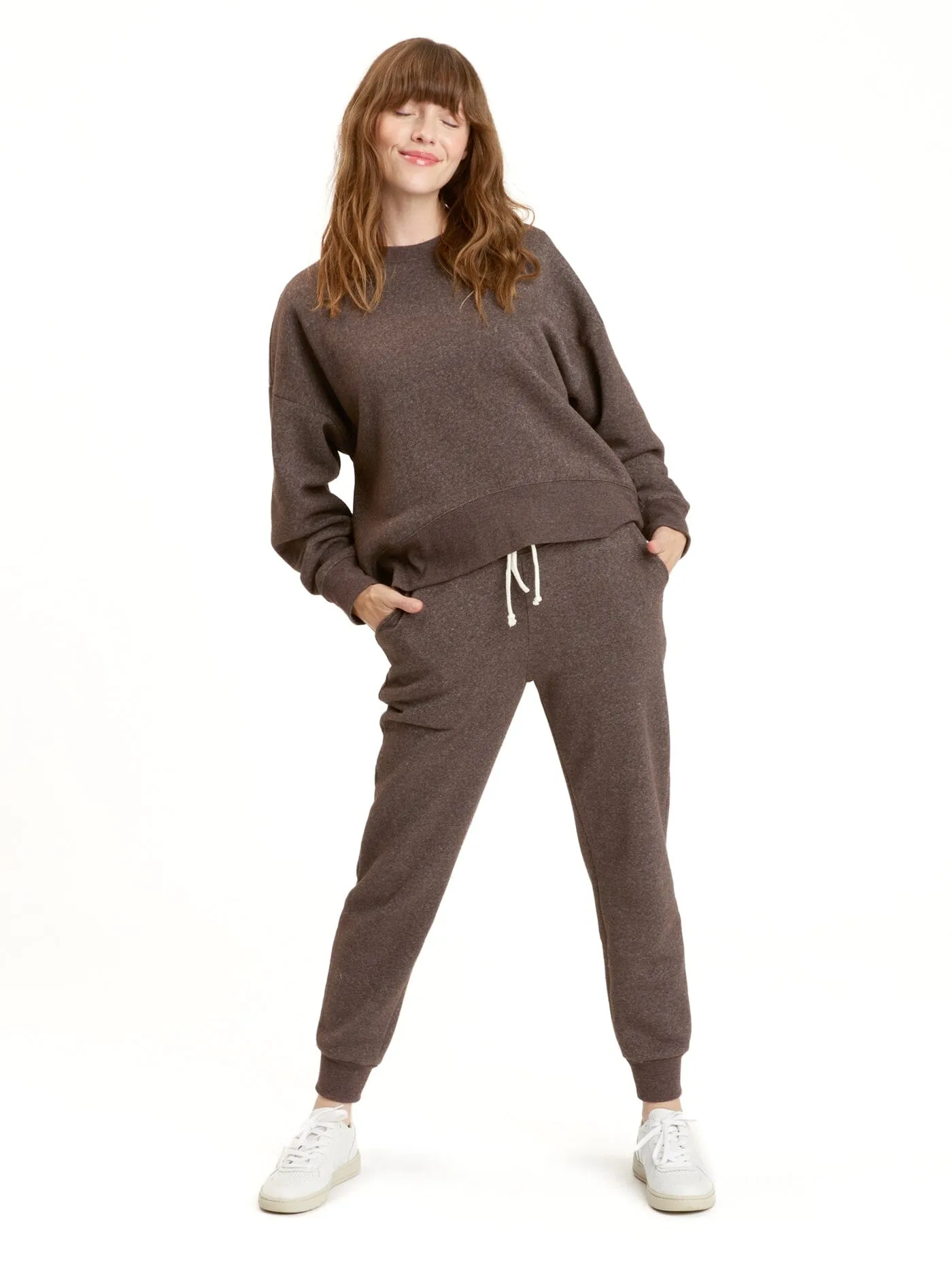 Naia Triblend Fleece Pullover Versatile Styling Easy Clean Material