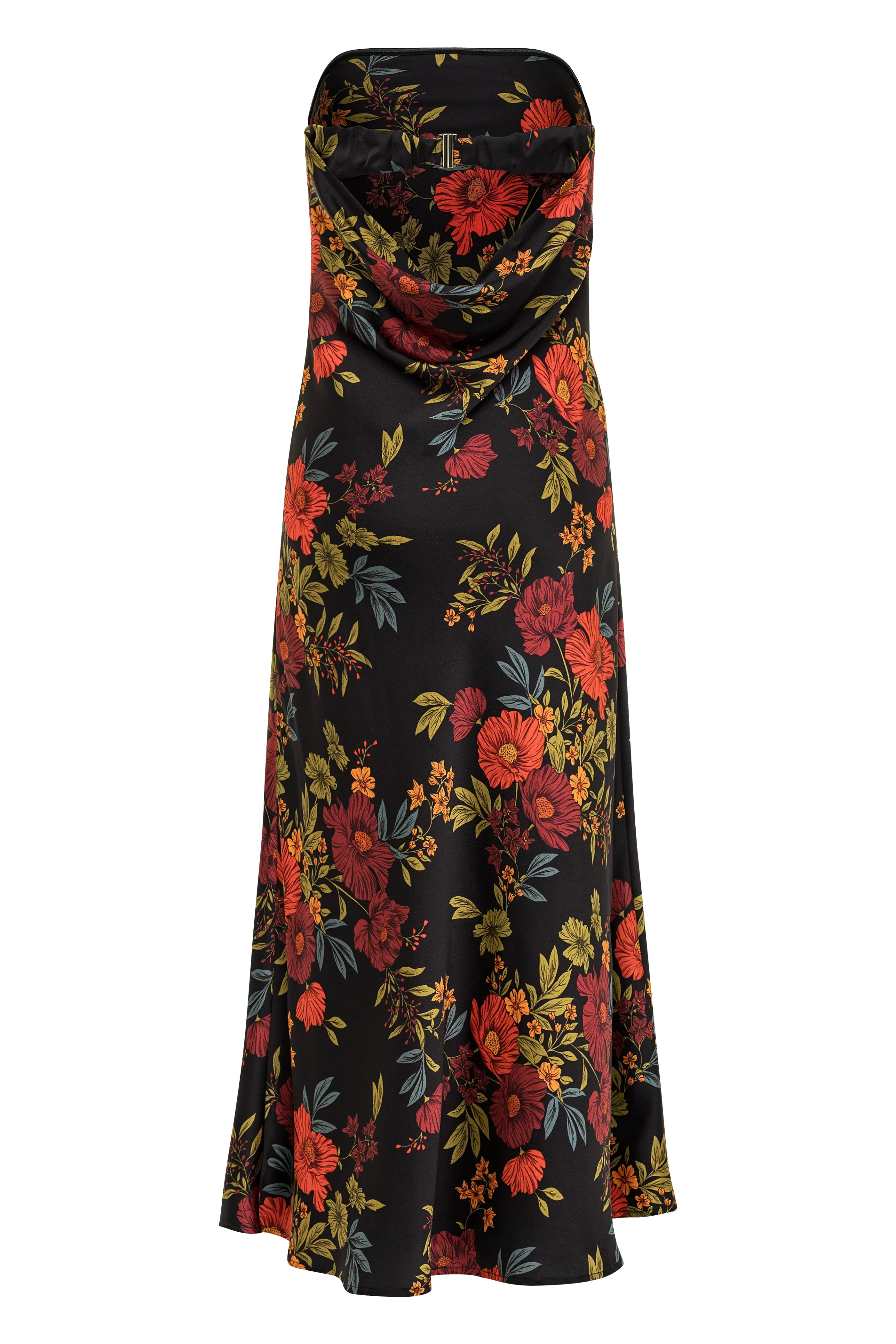Natalia Black Floral Strapless Maxi Dress everyday staple
