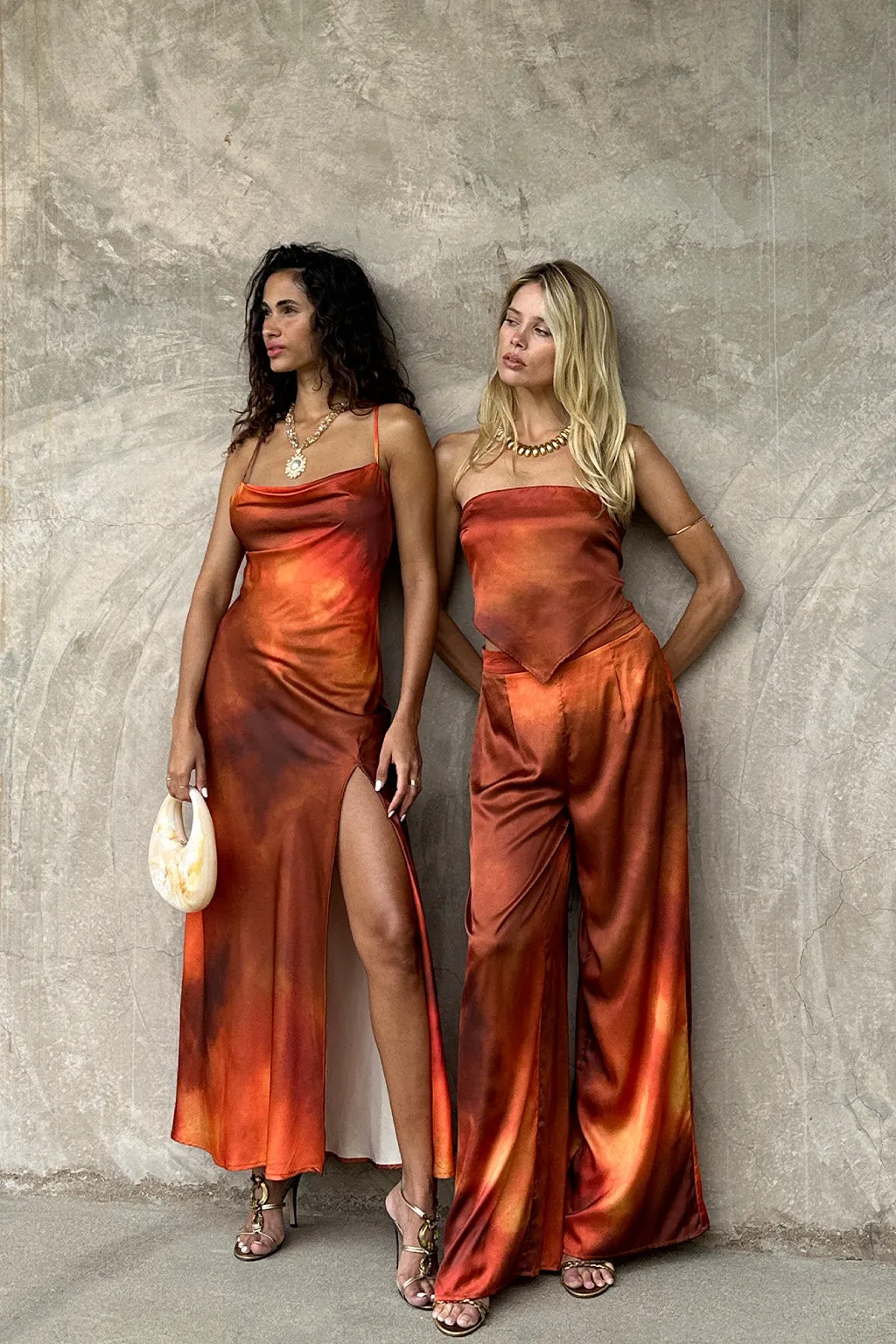 Natalia Sunset Ombre Maxi Dress Tailored Layers