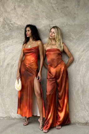 Natalia Sunset Ombre Maxi Dress Tailored Layers