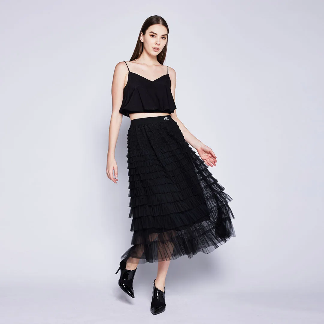 Tulle Layered Skirt Smooth Layer