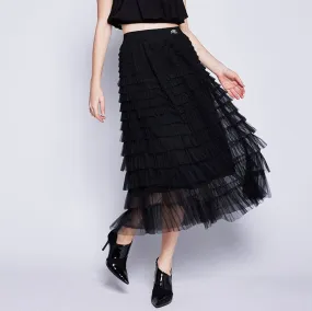 Tulle Layered Skirt Smooth Motion Year Round Style