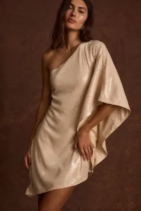 Mood Edge Heiress Blush Sequin Mini Dress