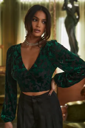 Party - Wear student Love Affair Emerald Velvet Blouse